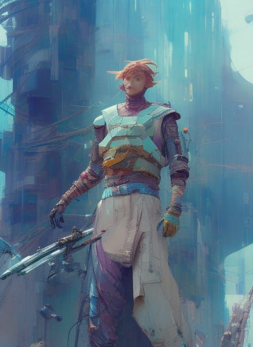 Hyperdetailed Portrait of Link in Expressionist Style