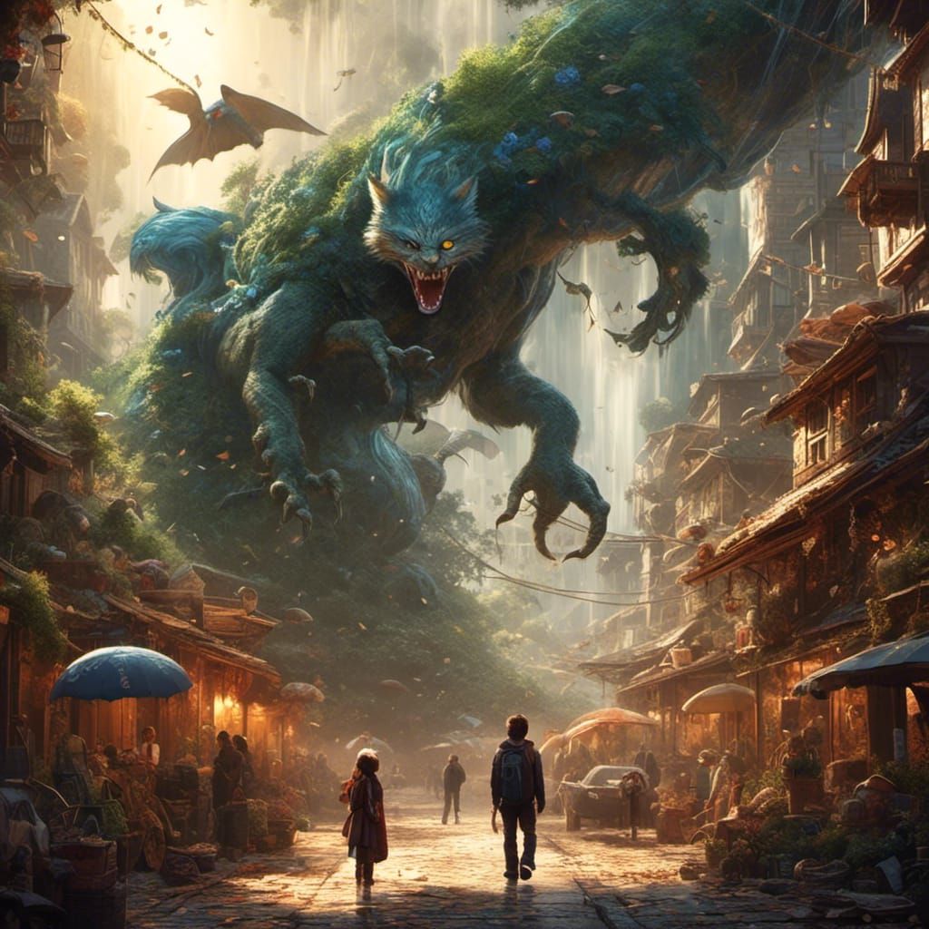 Cat Chef in Comic Book Style