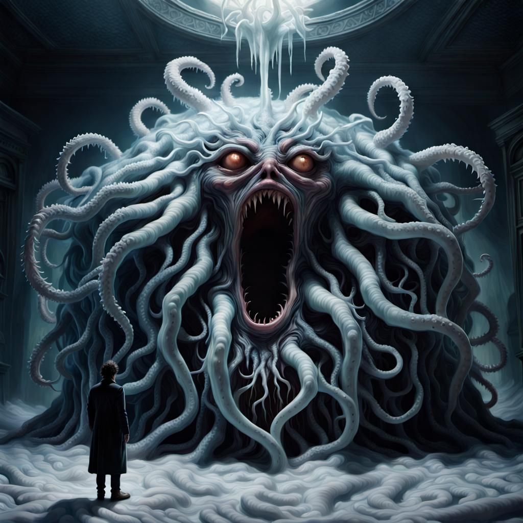 Human Transforms into Colossal God of Horror