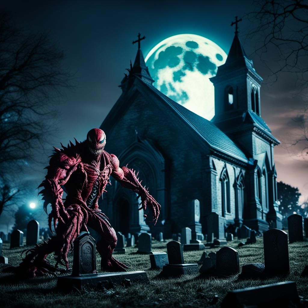 Venom vs Carnage Graveyard Battle