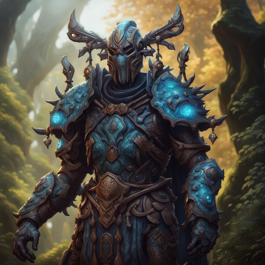 Mycelian Warforged Druid Concept Art