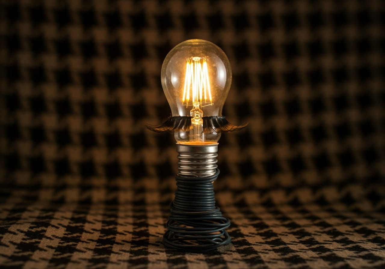 Tiny Chese String Folks with Lightbulbs