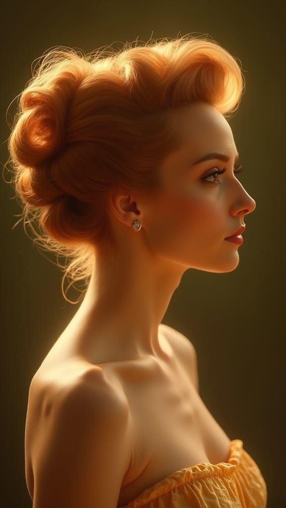 Golden Age Glamour: Luminous Portrait of a Woman