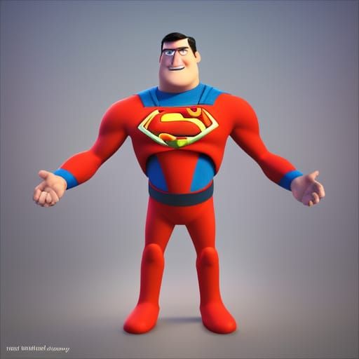 America's Superhero: 3D Digital Art Concept
