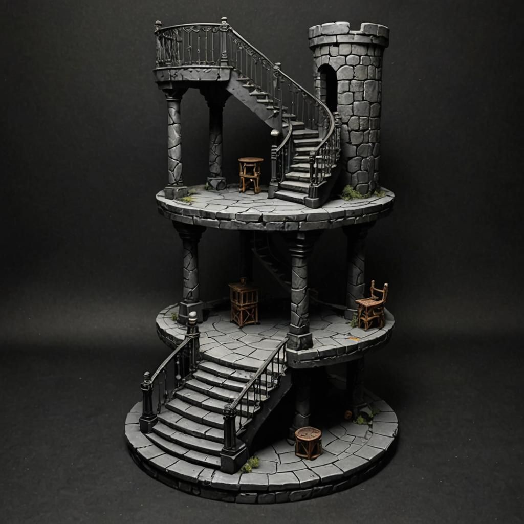 Lonely Platform in Dark Abyss: Fantasy Room