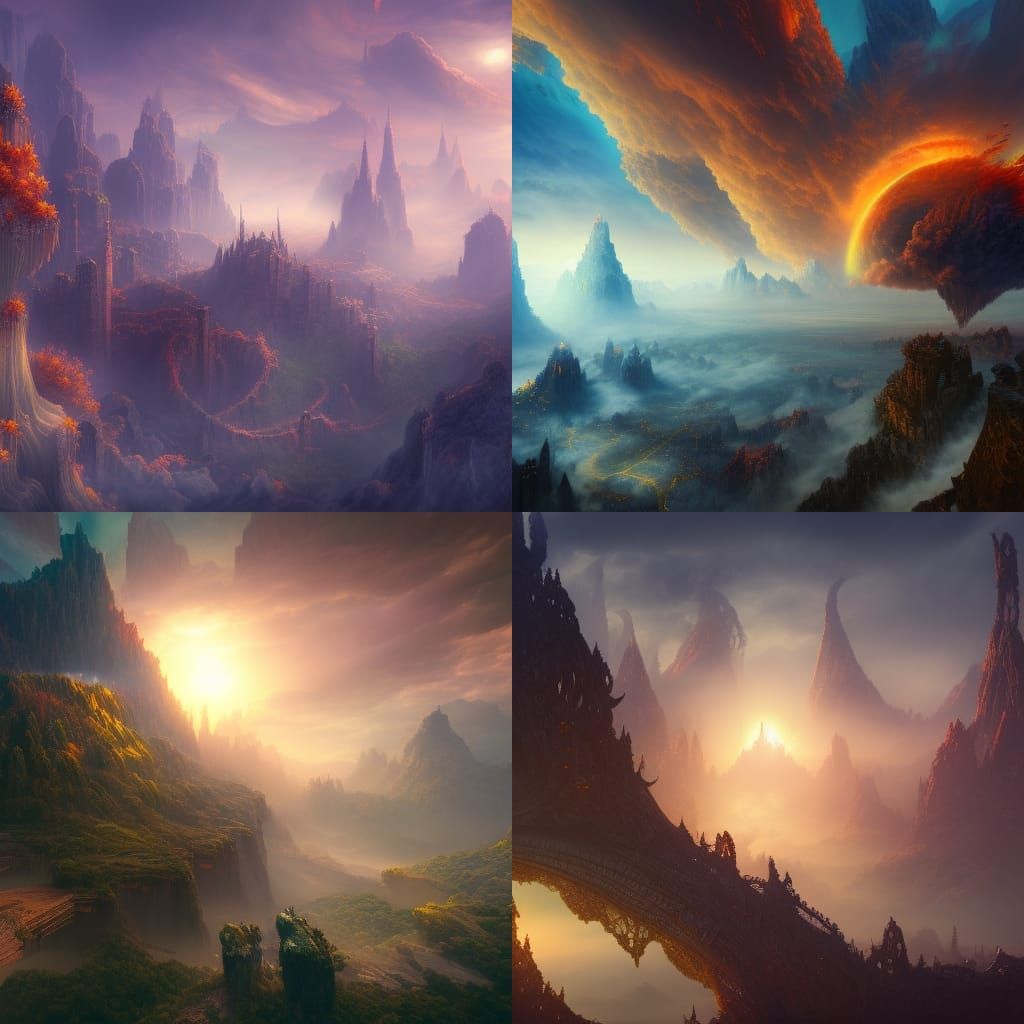 Fantastical Heaven Concept Art in Deep Color