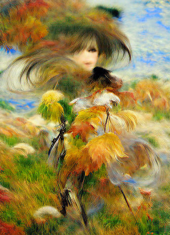 Impressionistic Autumn Landscape in Gentle Breeze