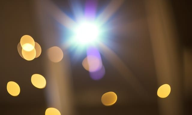 Purple Neon Light Inside Sepia Castle: Photography