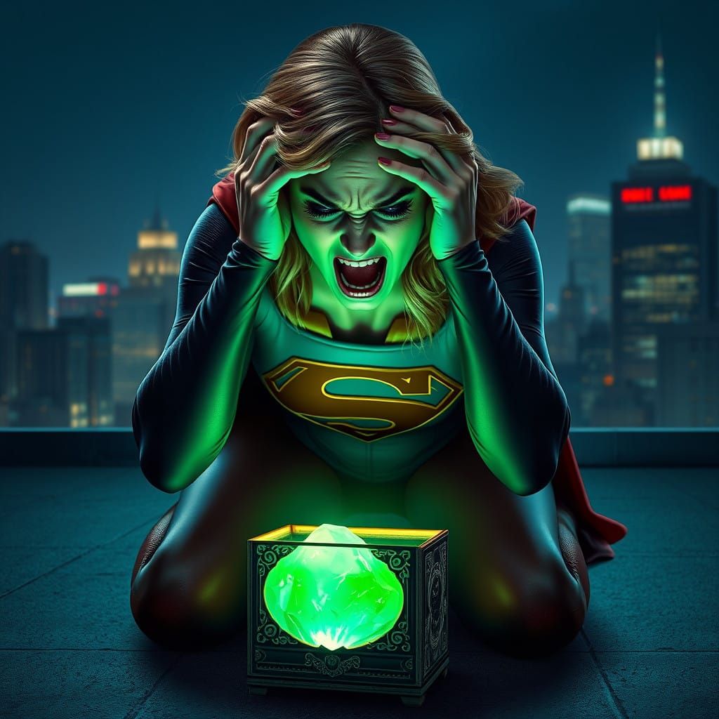 Weakness Overwhelms Supergirl Amidst Kryptonite's Luminous G...