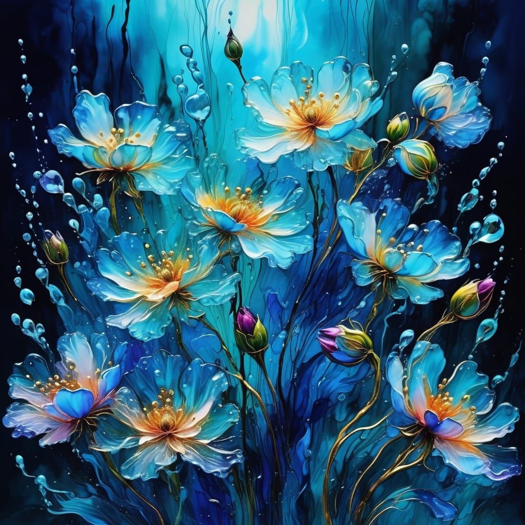 Ethereal Water Flowers in High Definition