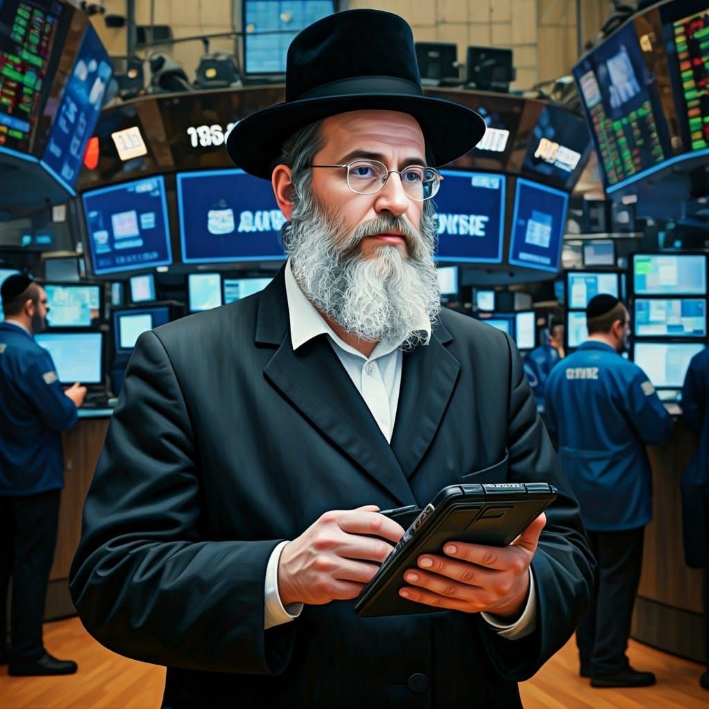 Orthodox Haredi Jew in Modern Financial Landscape
