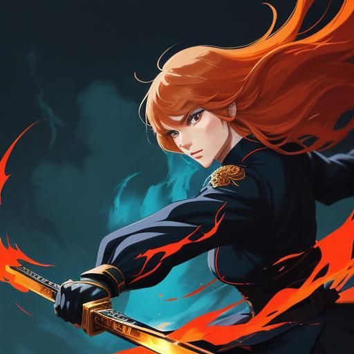 Anime Style Phoenix Tarot Reader Portrait