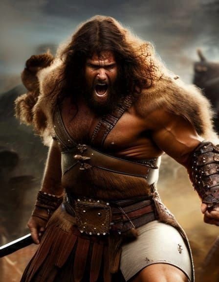 Fearsome Berserker Barbarian Warrior with Giant Axe