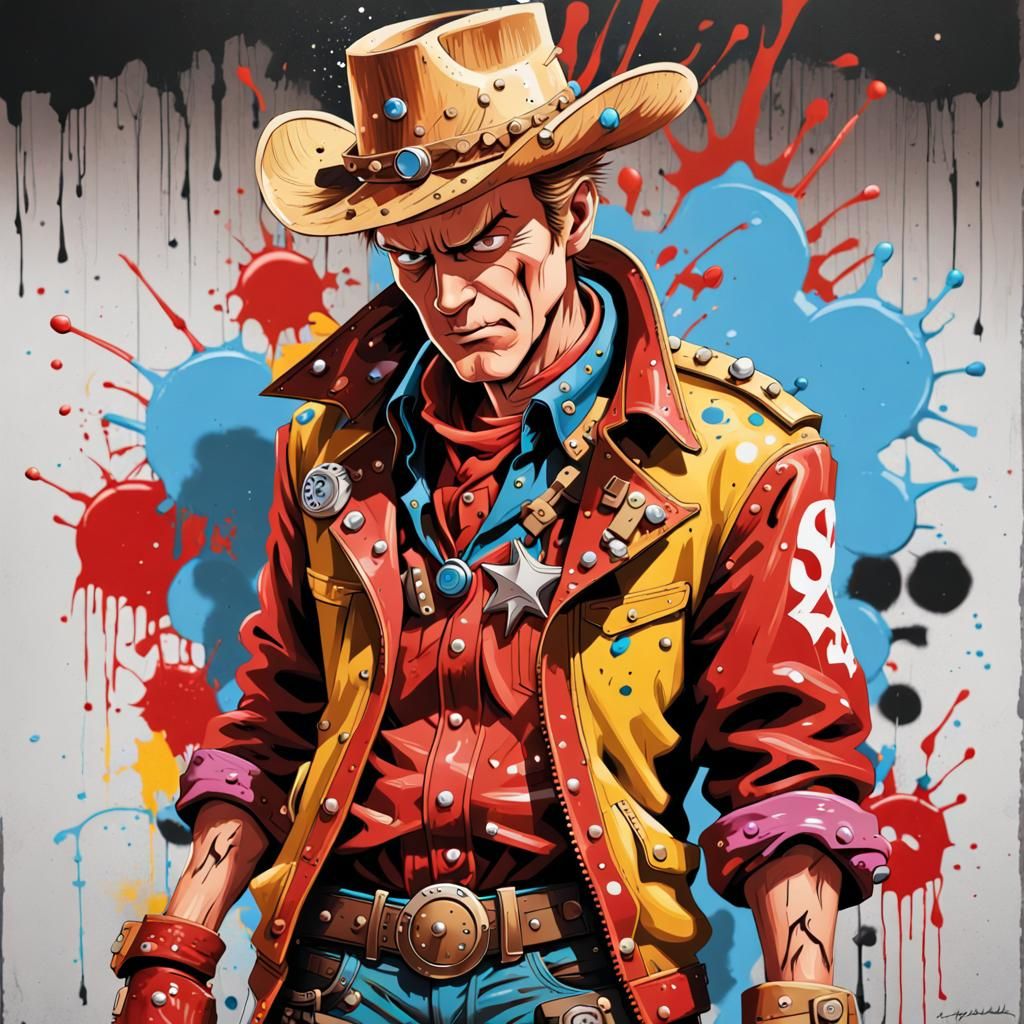 Vash the Stampede as Sherrif Woody Graffiti Art