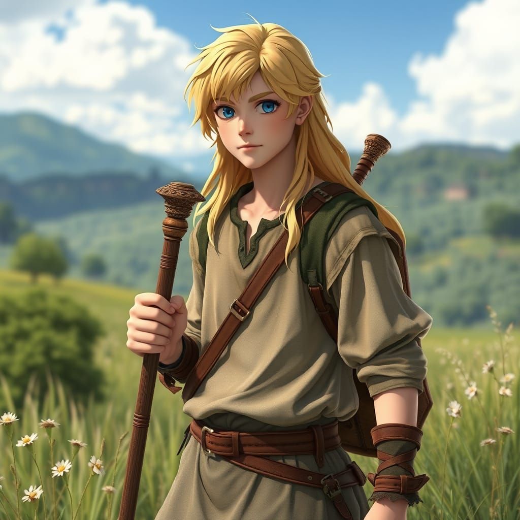 Young Adventurer Embarks with Faithful Dryad Ally in Breatht...