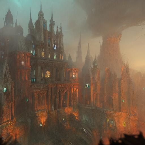 Creepy Detailed Matte Painting in 8k