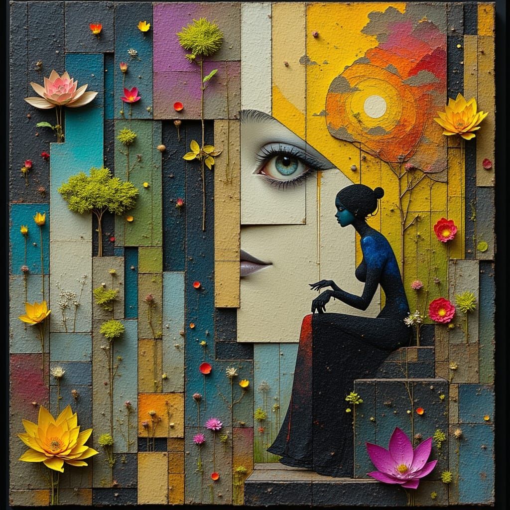 Dreamer in Surreal Landscape, Mystical Art