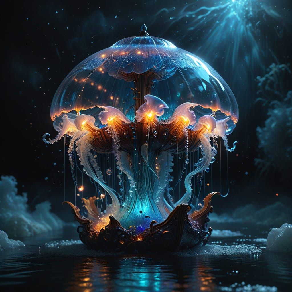 Majestic Brigantine Emerges in Ethereal Digital Art