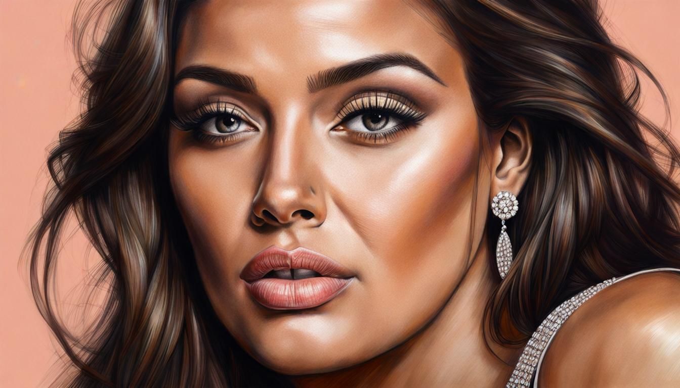 Pastel Drawing of Ashley Graham