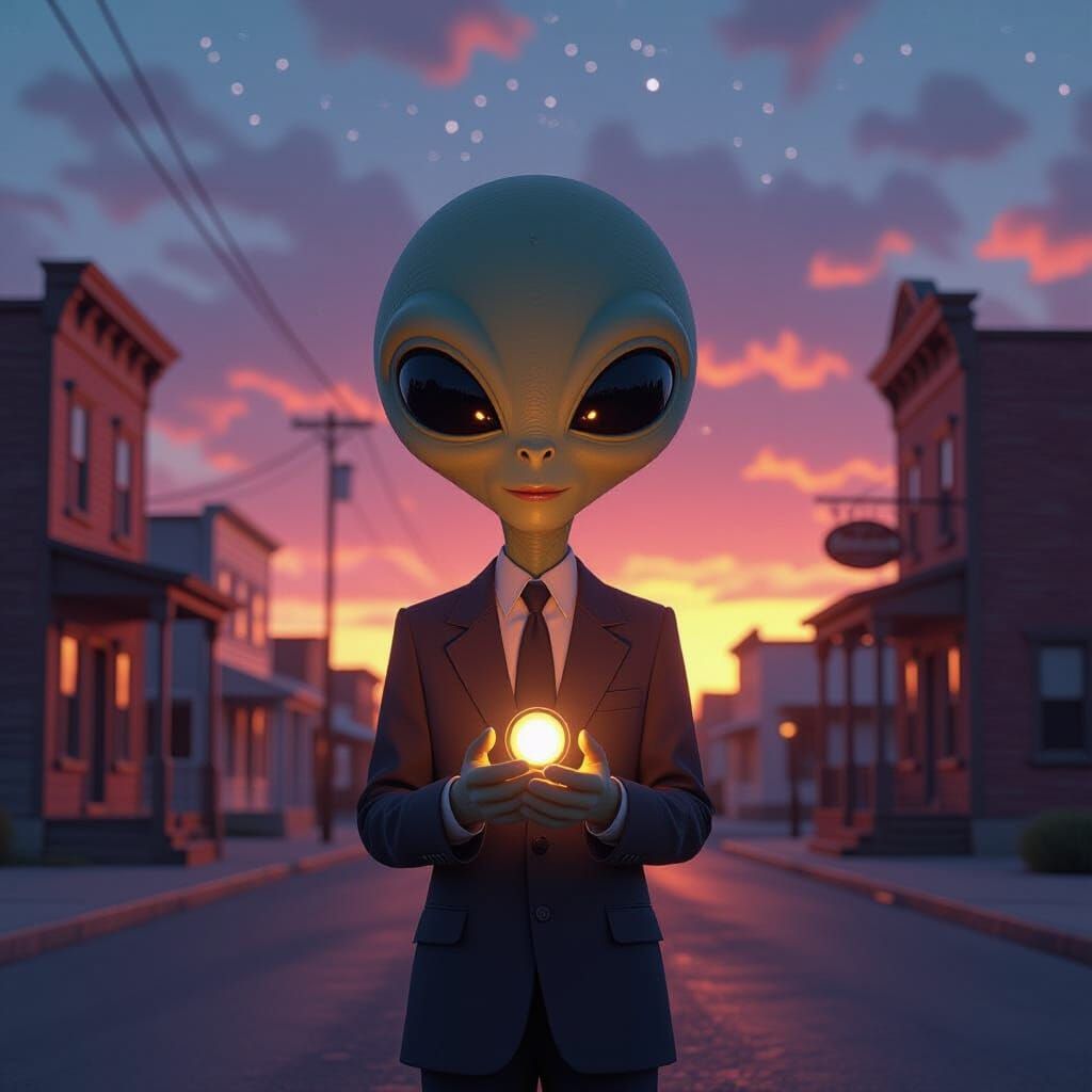 Alien Detective in Disguise: Cinematic Portrait