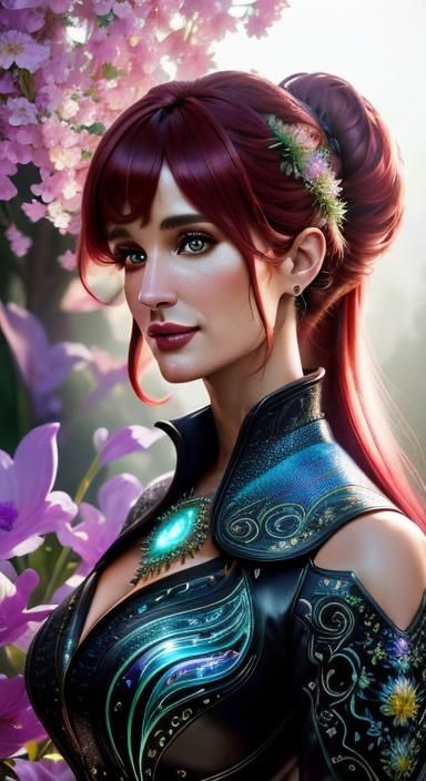 Winona Ryder as Goddess in Hyperrealistic Portrait