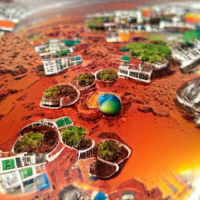 Terraformed Mars: A Green and Blue Planet