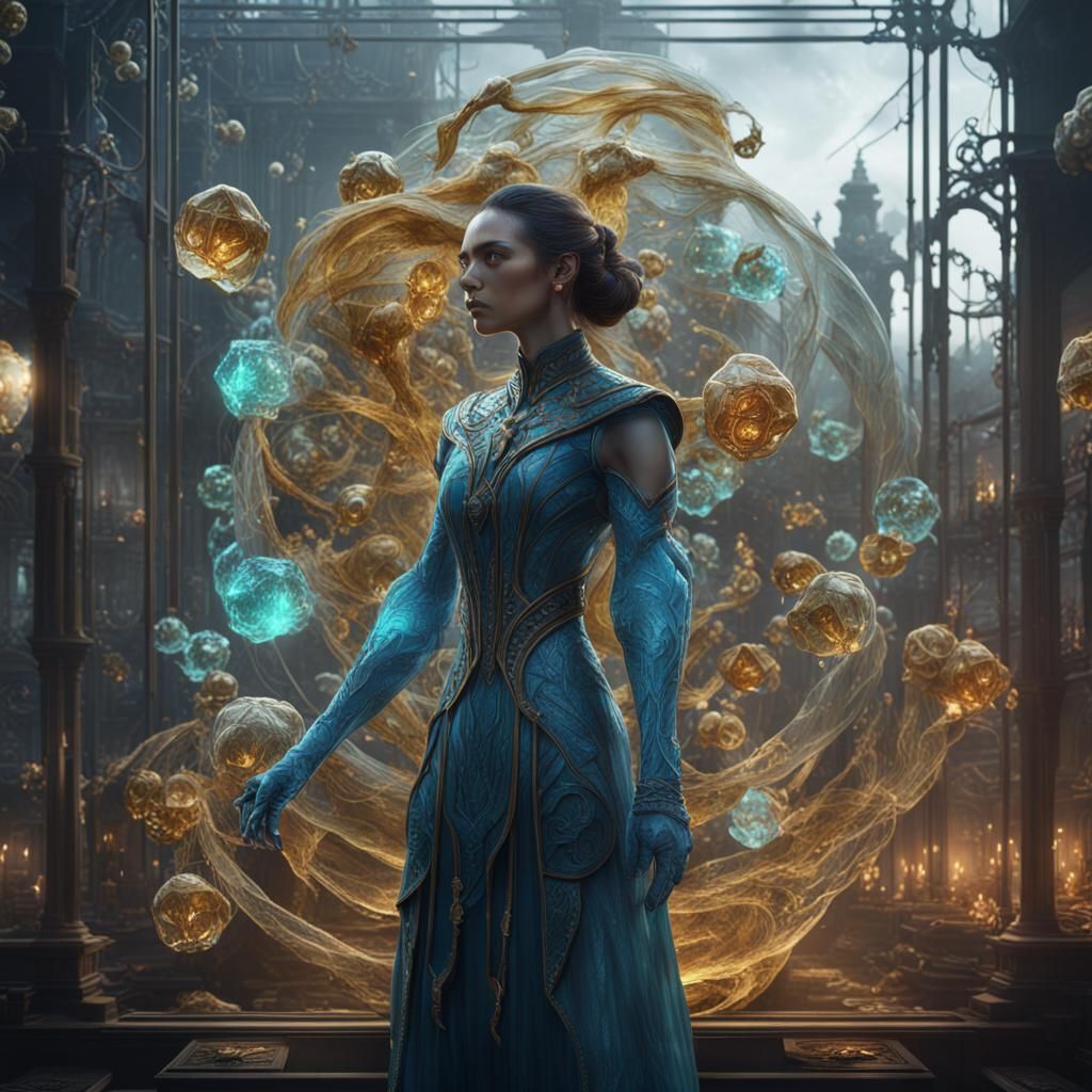 Glass Woman in Detailed Fantasy Concept Art