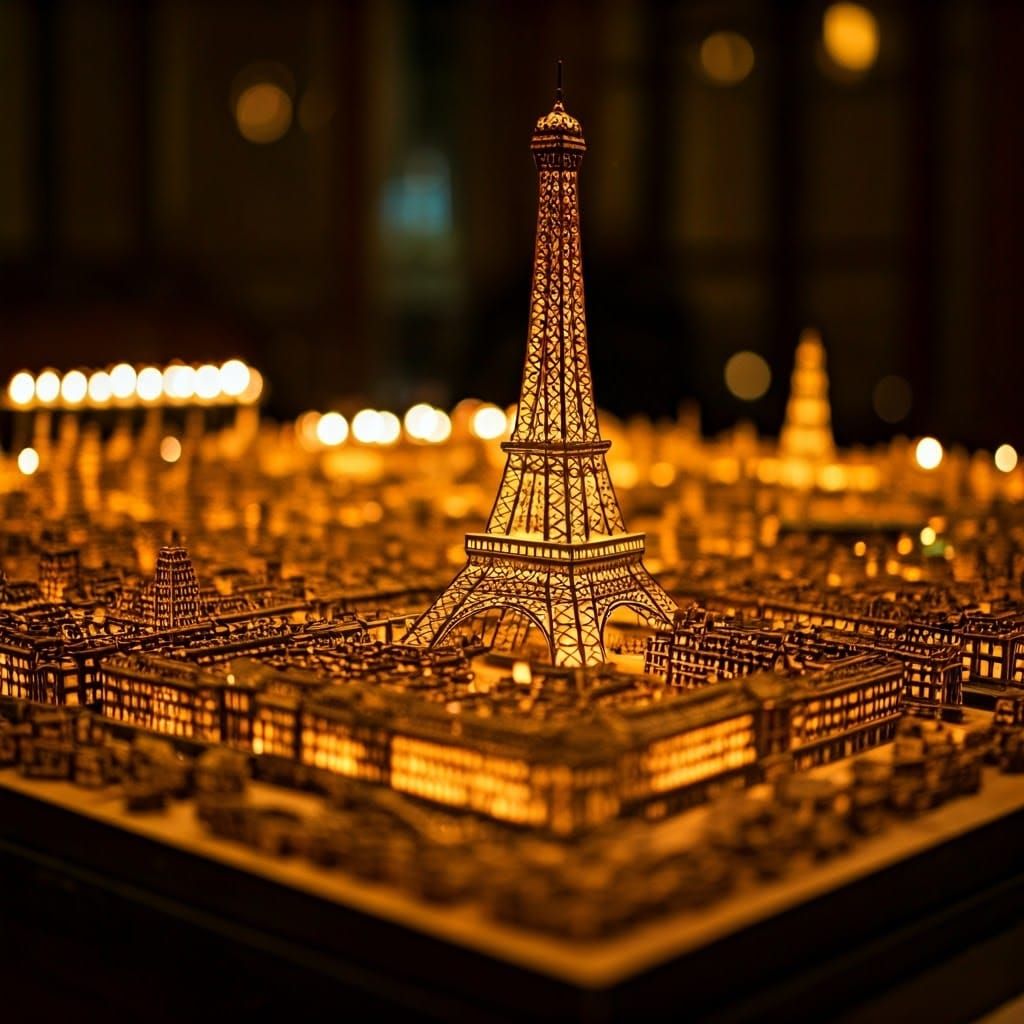 Paris Model Crafted from Candles