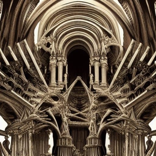 Dramatic Rib Cage Digital Matte Painting