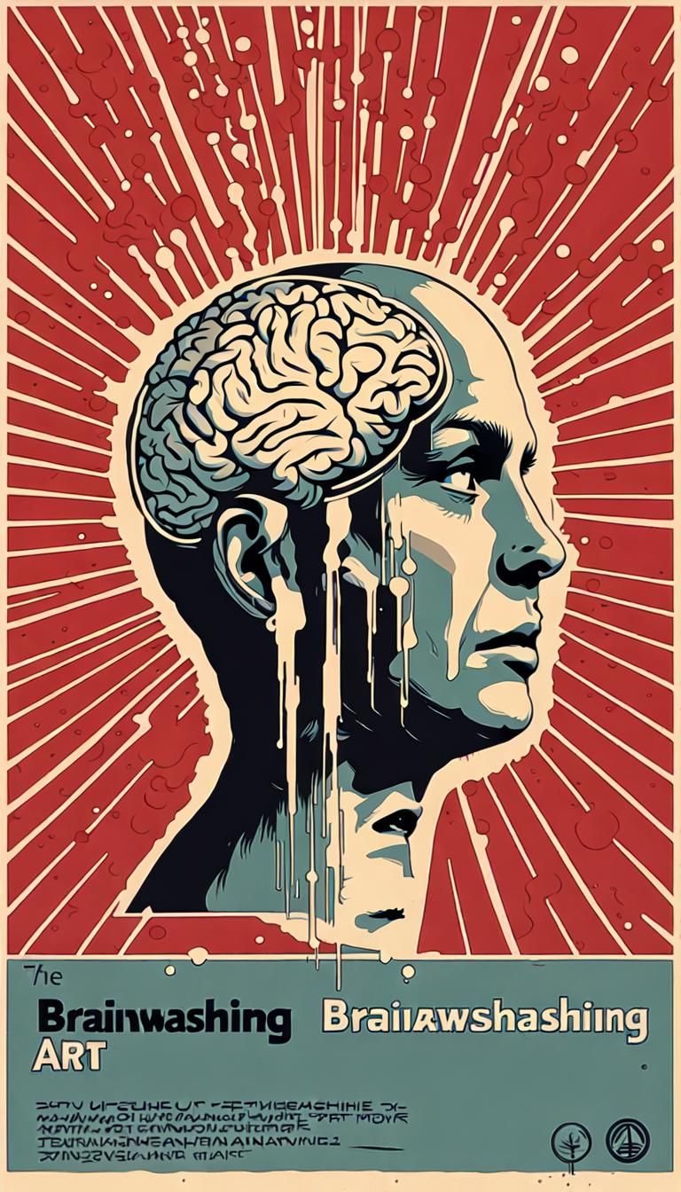 Brainwashing Propaganda Poster Art