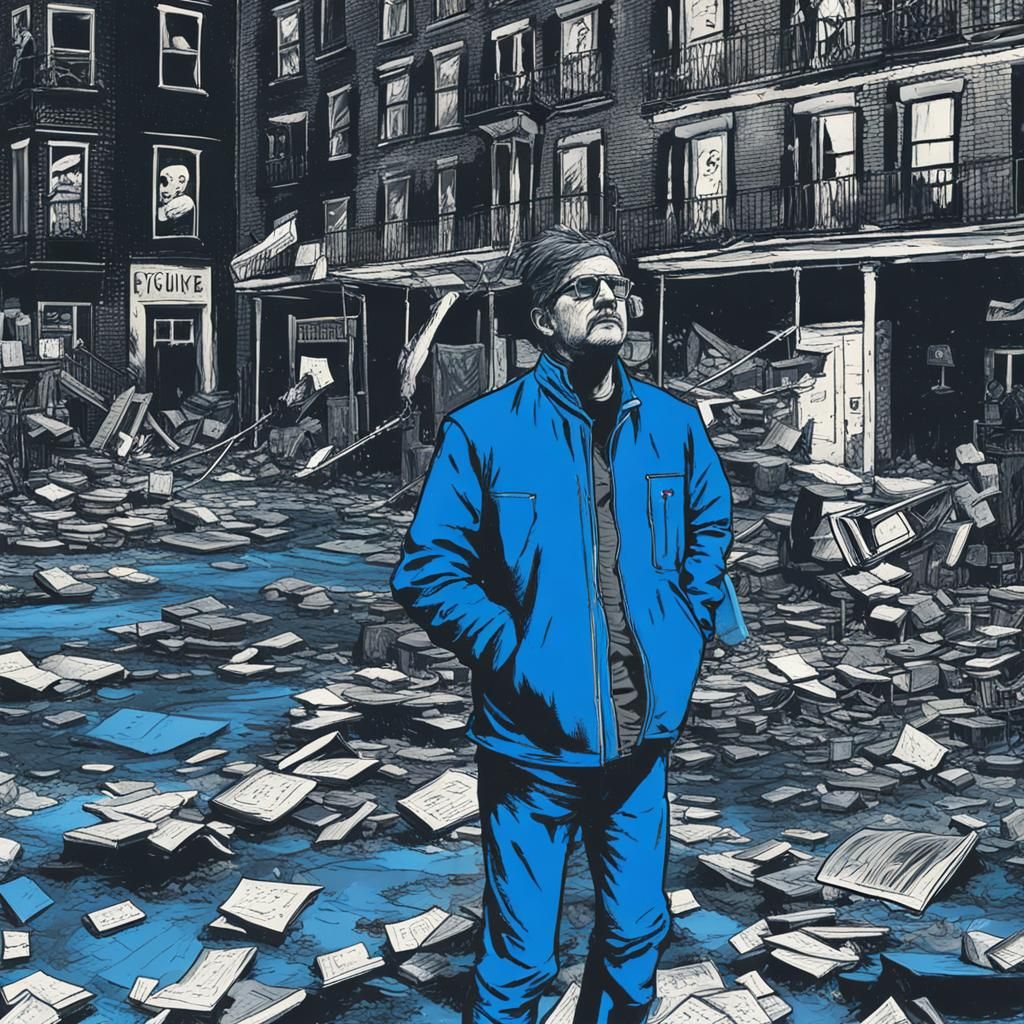 Colorful Graffiti Art of a Figure Facing Execution