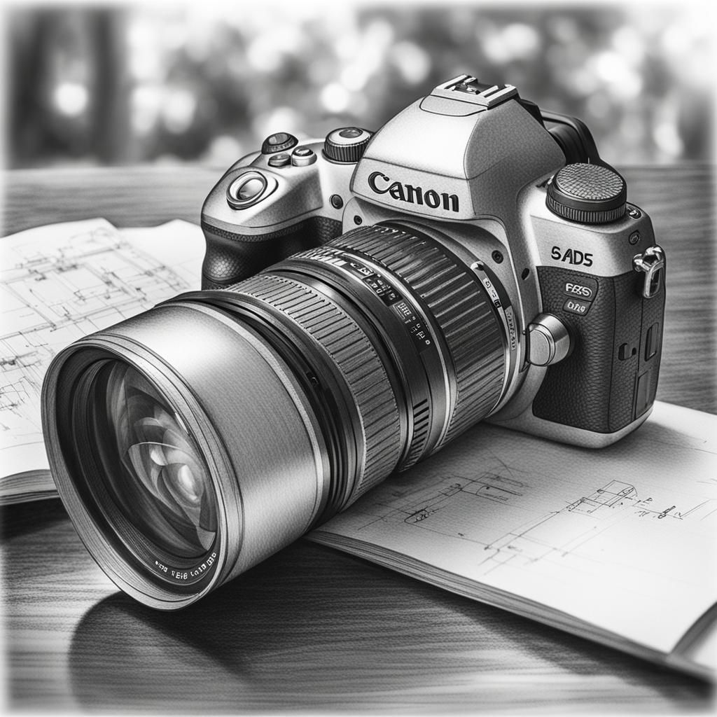 Detailed Pencil Sketch with Bokeh Effect