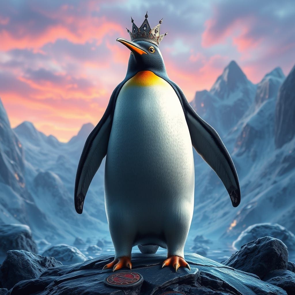 Epic Penguin in Unreal Engine 5 Concept Art Style