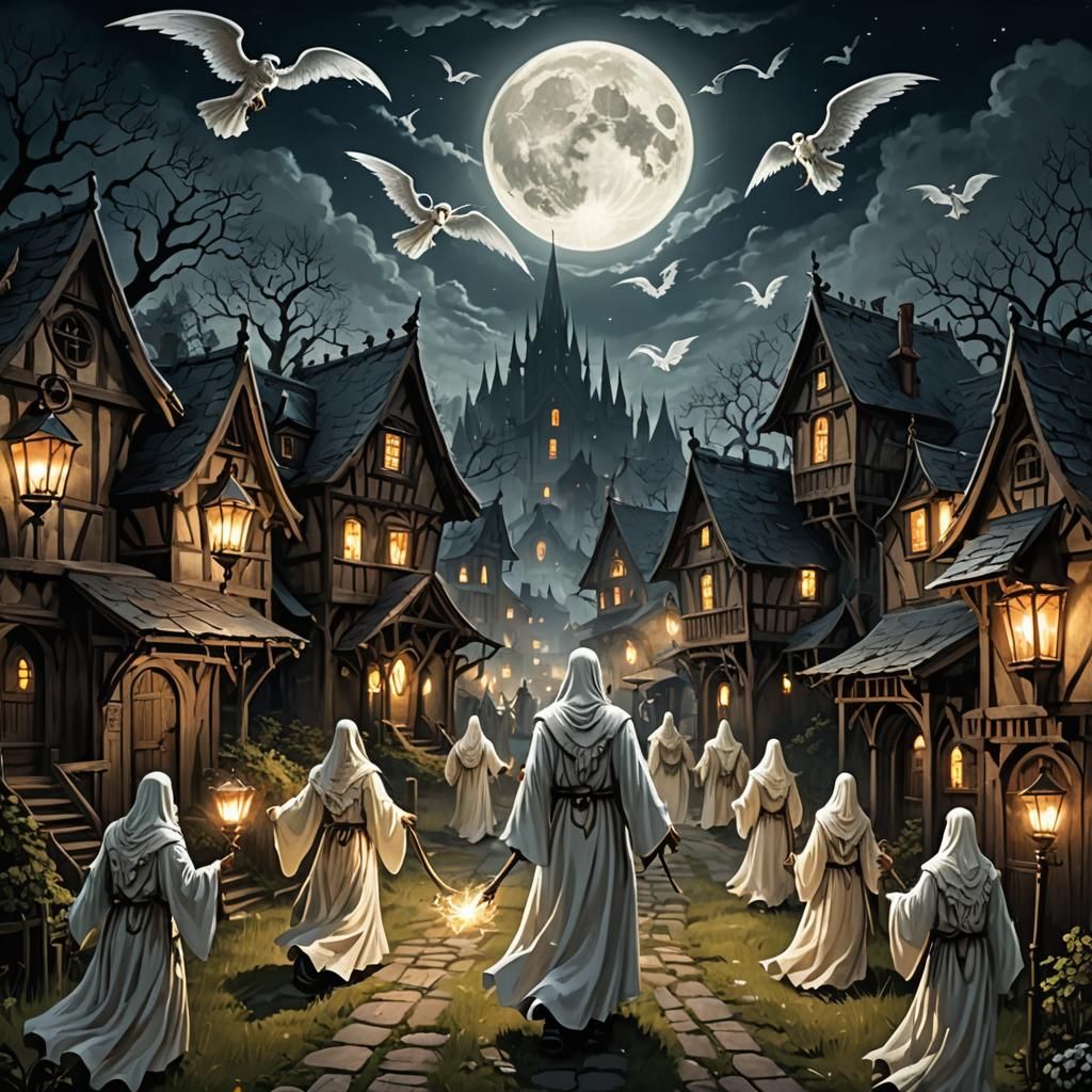 Haunted Village with Angels of Death