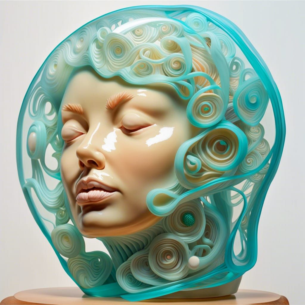 Detailed Portrait of a Silicone Female Body