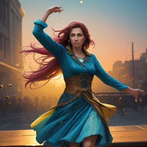 Hyperrealistic Photographer in Vibrant Oil Painting Style