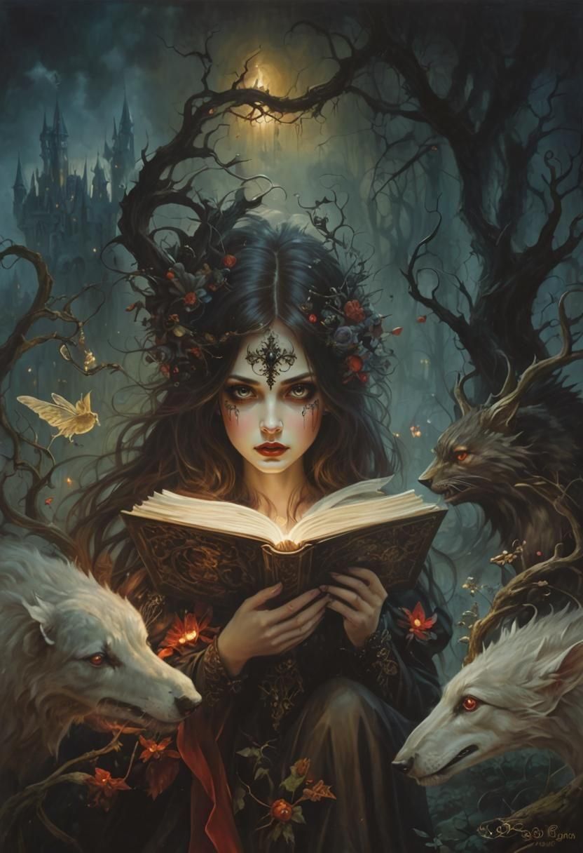 Eerie Dark Fairytale Fantasy Painting