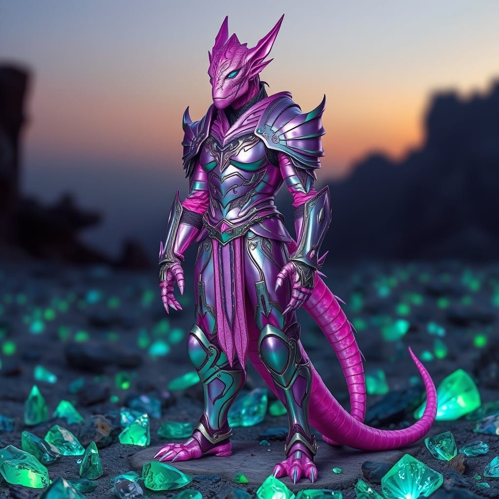 The alien in purple armour