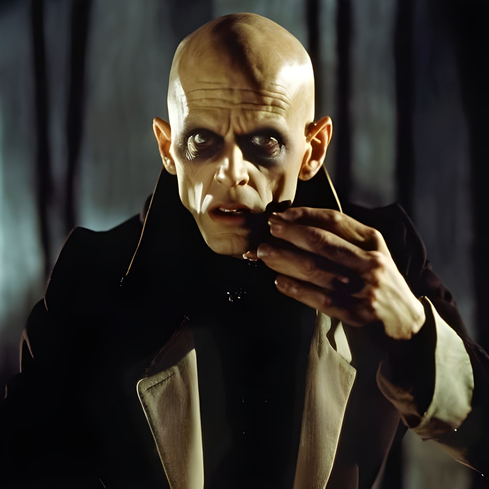 Nosferatu Portrait in 1970s Horror Style
