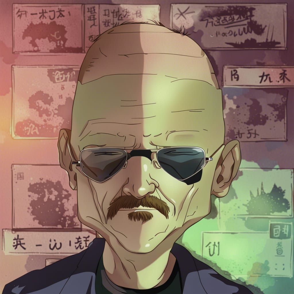 Walter White in Anime Style