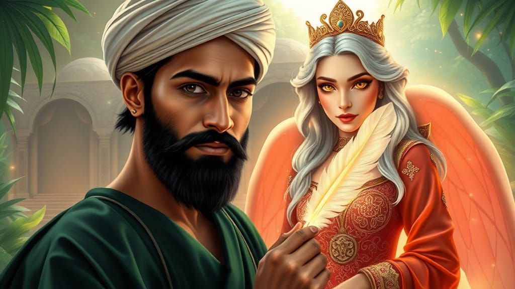 Ancient Warrior Emerges Victorious Before the Fairy Queen