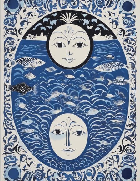 Mystical Sea Seer Emerges from Ocean Waves