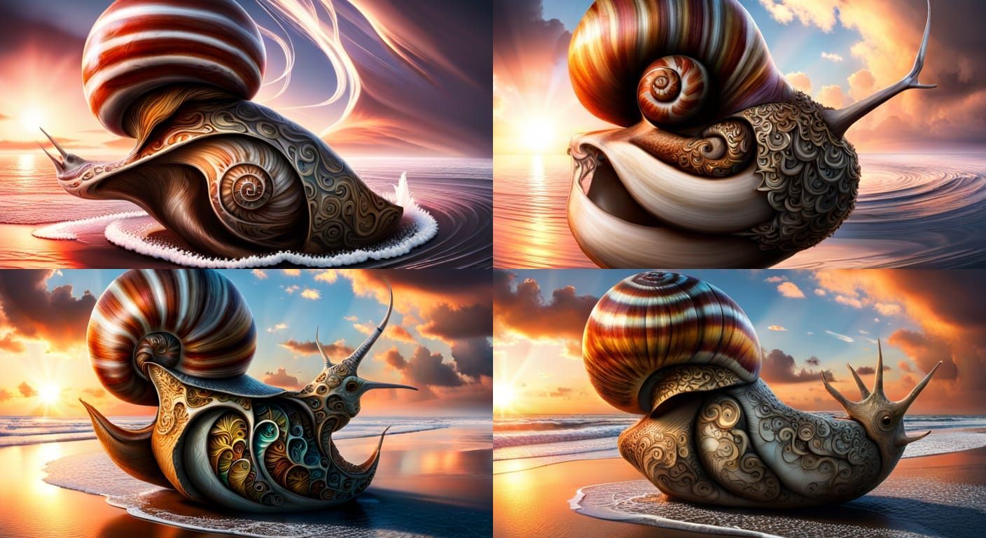 Jolly Roger Snail: Hyperrealistic Skull Shell Concept Art