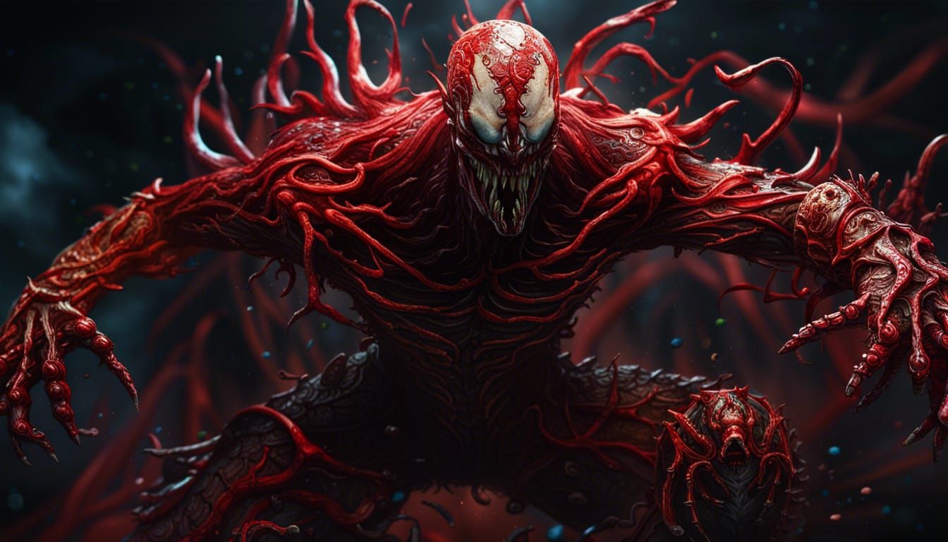 Carnage Portrait in Detailed Digital Matte Painting