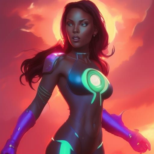 Starfire Portrait in Hyperdetailed Digital Art Style