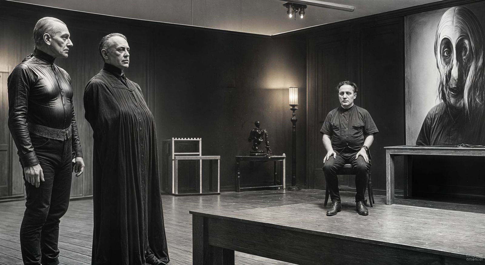 Deformed Horror Group in 1900s Photograph Style