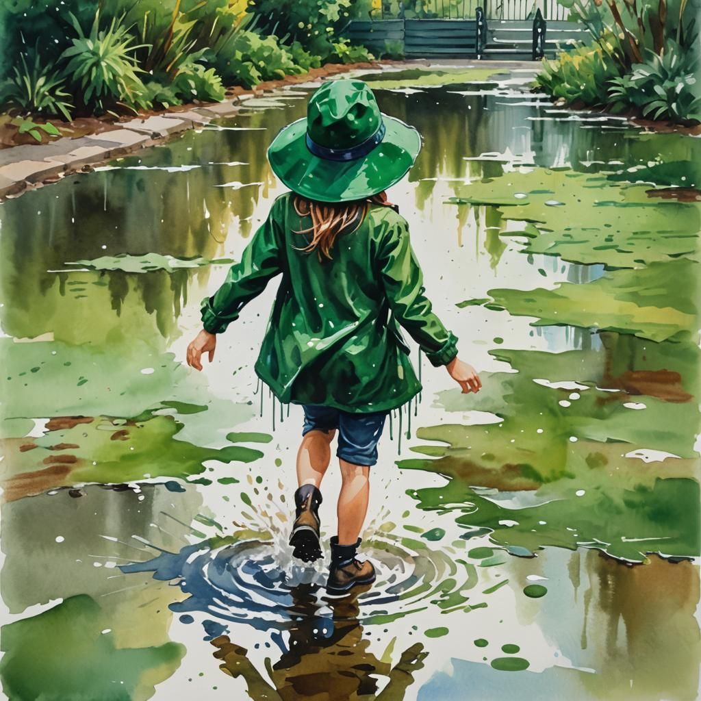 PUDDLES IN GREEN