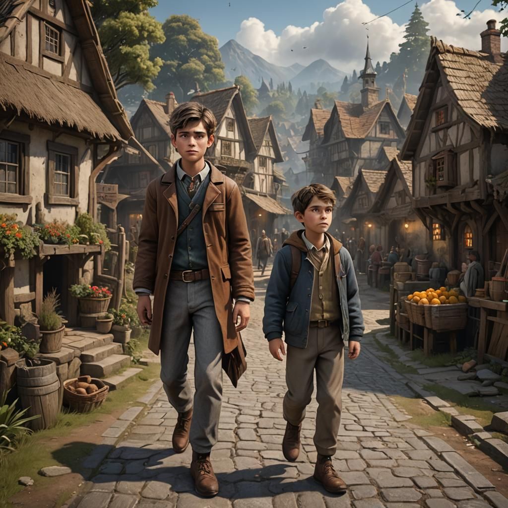 Boy Arrives in Village: Matte Painting in Unreal Engine