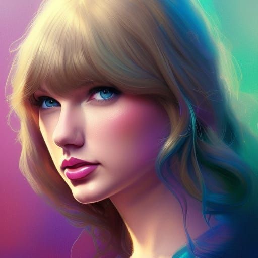 Taylor Swift Portrait in Pastel Colors