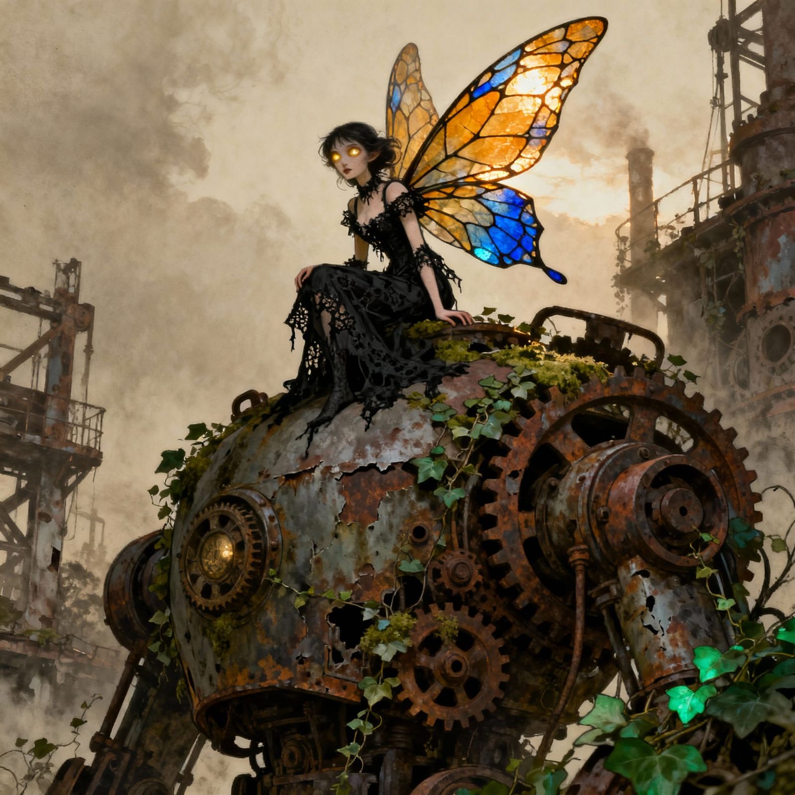 Gothic Fairy on Derelict Machine